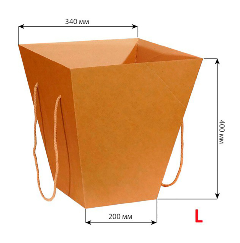 Коробка транспортировочная 20*34*40 L см крафт не прозрачная крышка